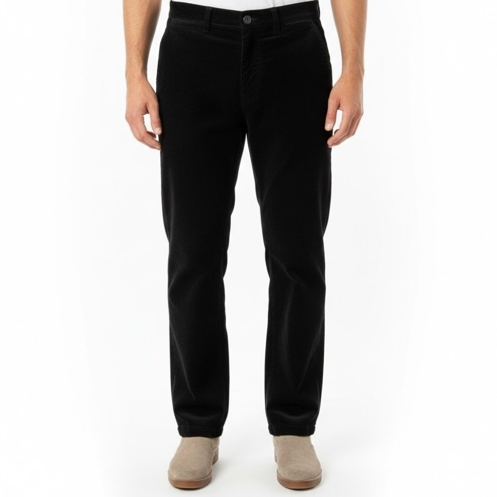 Bachrach Men's Black Corduroy Pants‎ 34x30 Straight Leg Cotton Blend